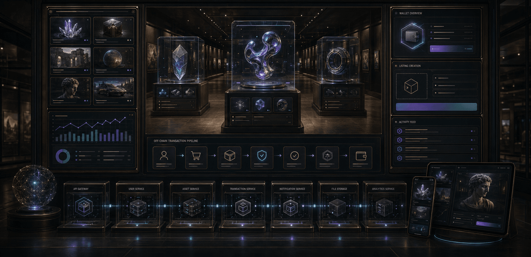 Web3 Marketplace with 3D Discovery project visual