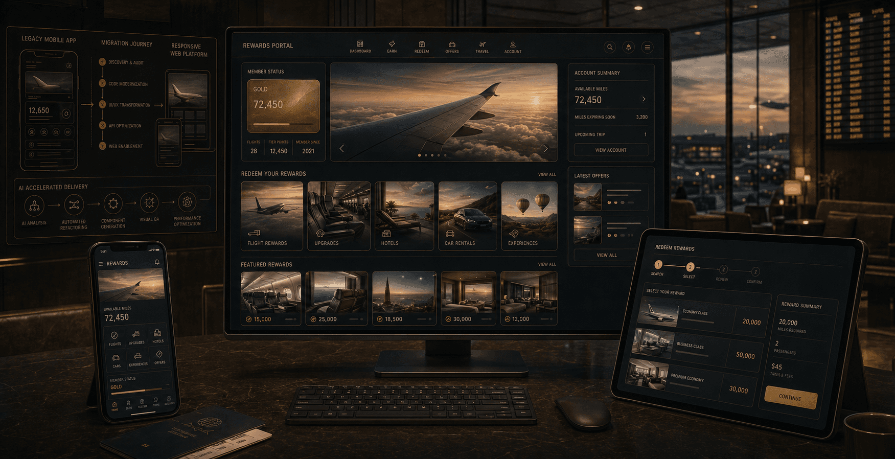 Airline Rewards Web Platform project visual