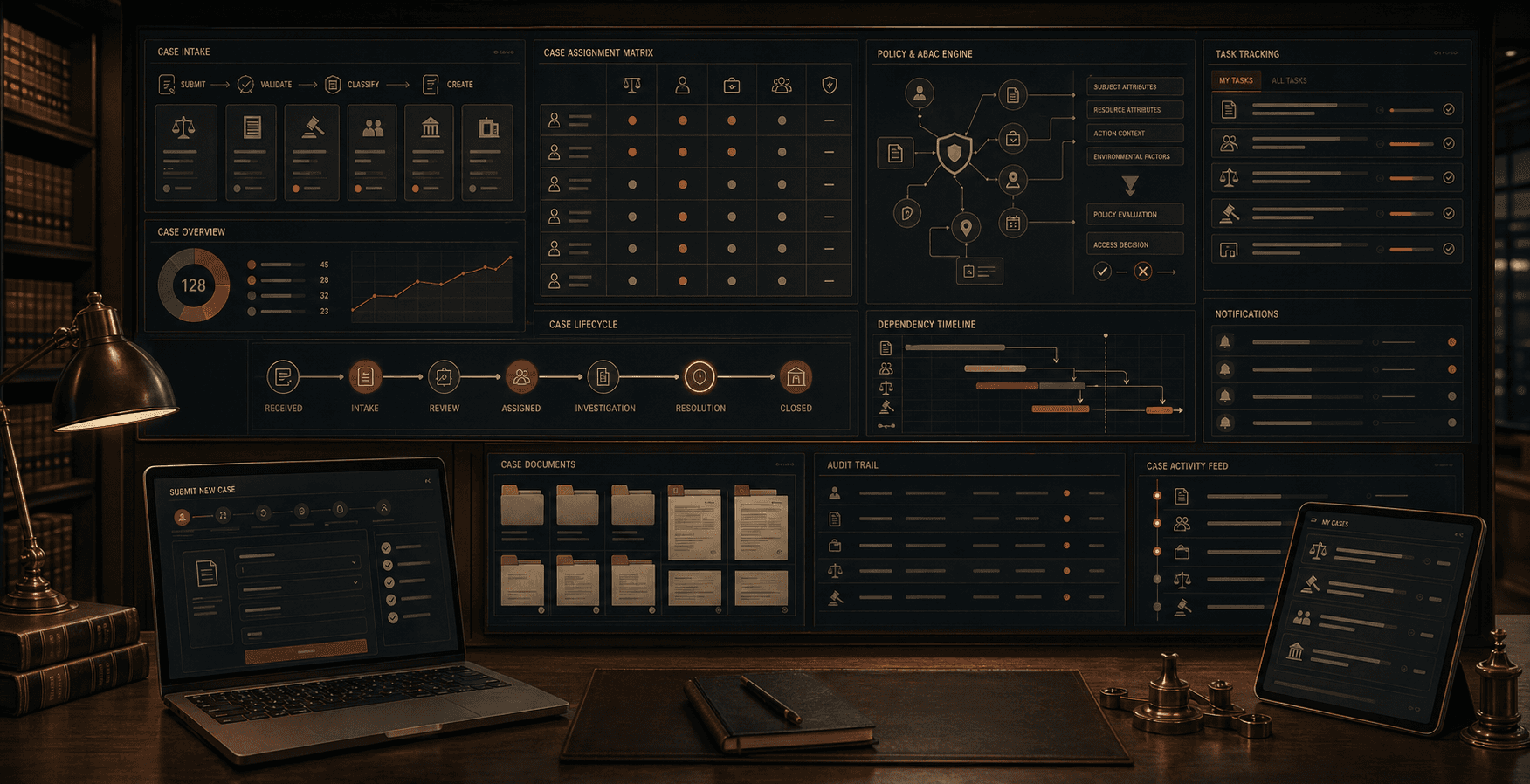 Legal Case Submission & Assignment System project visual