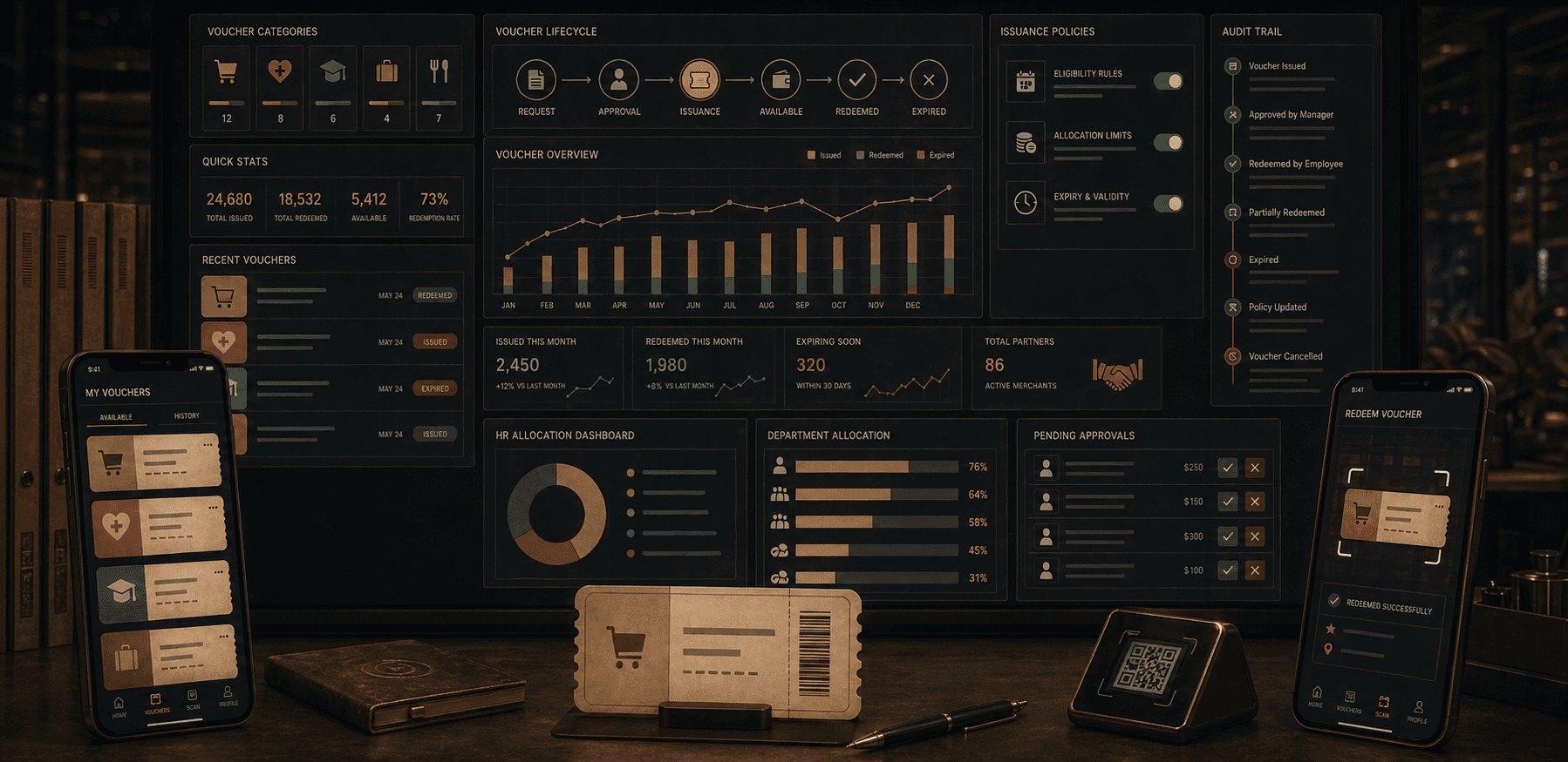 Employee Voucher Benefits System project visual