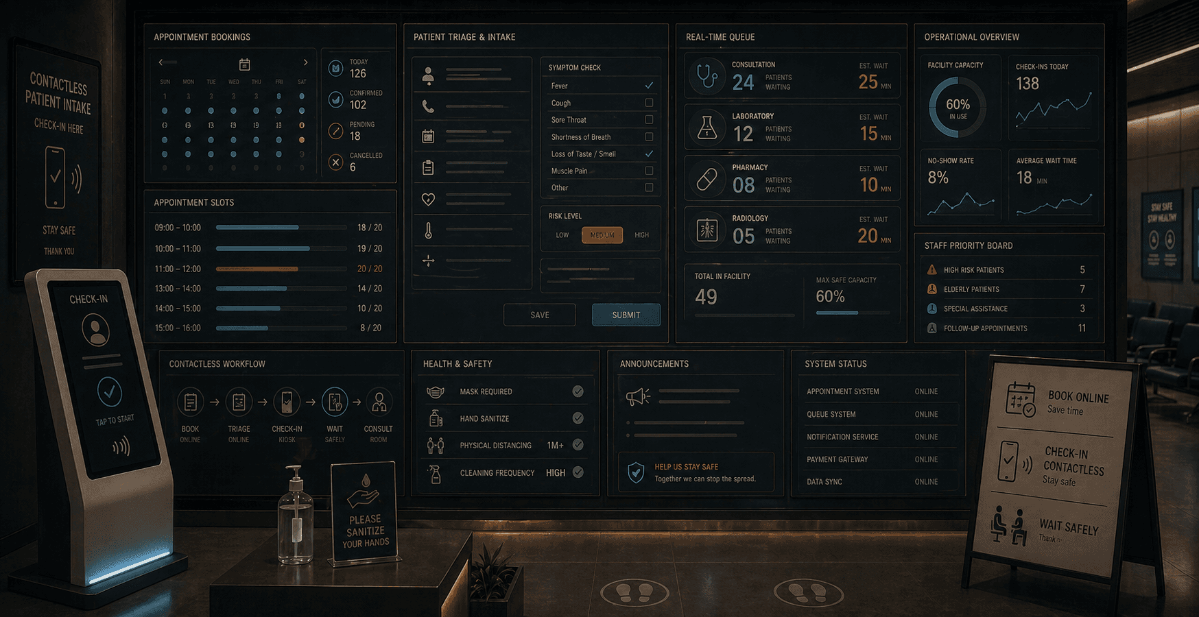 Contactless Patient Queue System project visual